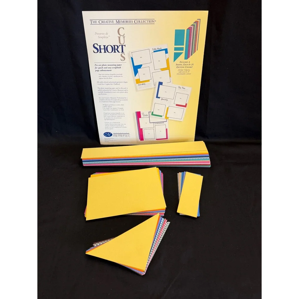 Creative Memories Short Cuts‎ Scrapbook Paper Rickrack Zigzags Geometric 2 Packs